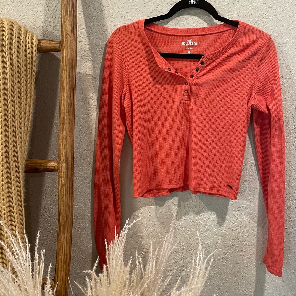 Hollister Slim Cropped Waffle Tee